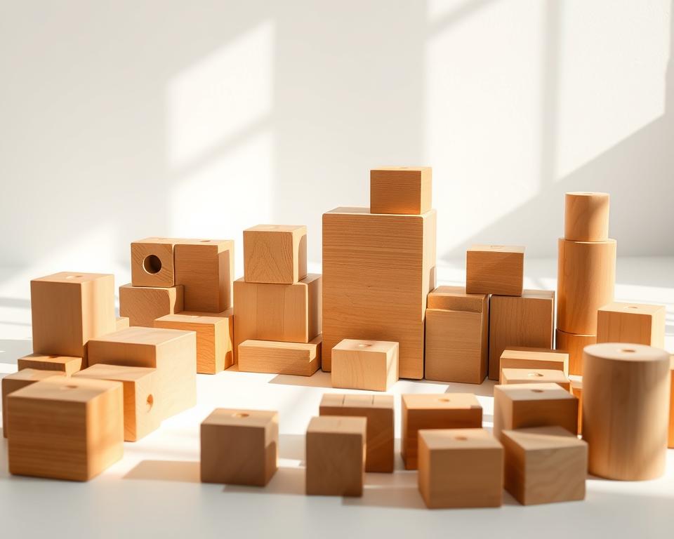 Montessori Learning with Wooden Blocks