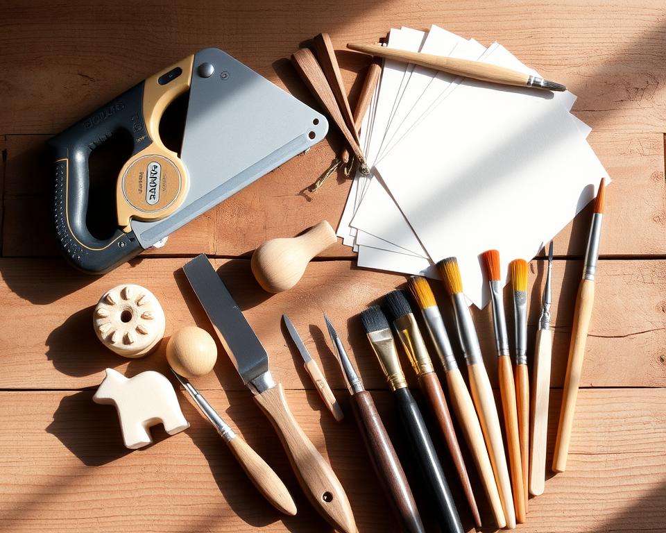 wooden animal project tools