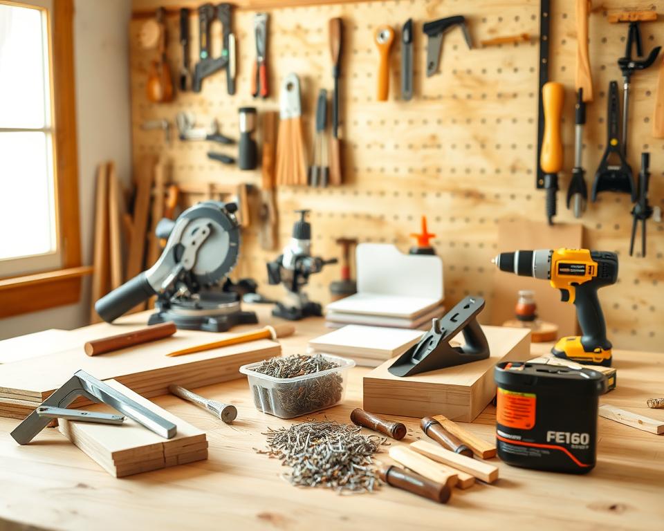 woodworking tools and materials