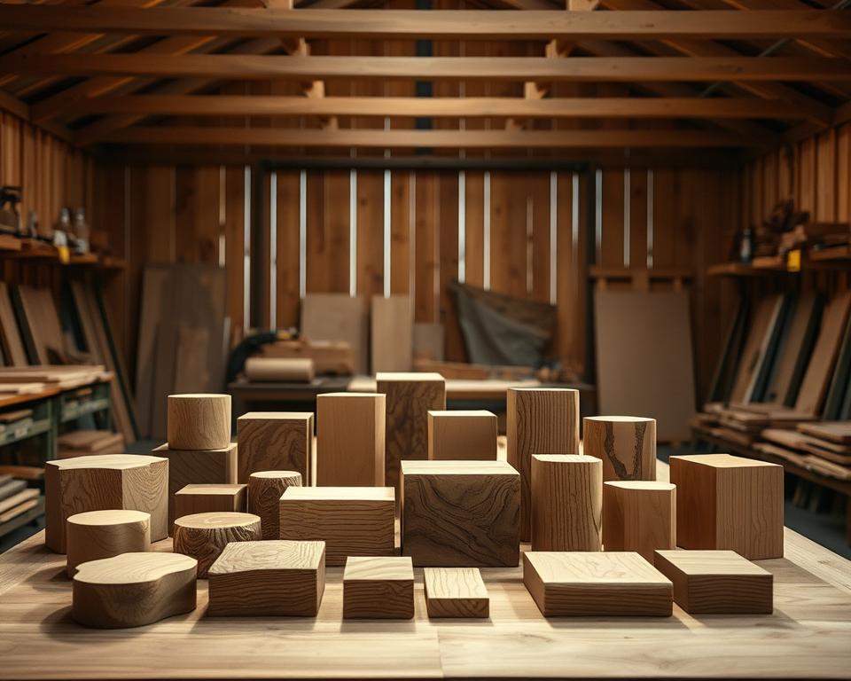 A well-lit wooden workshop interior, with a table showcasing a carefully curated arrangement of zero-waste wooden blocks in various shapes, sizes, and natural hues. The blocks are illuminated by warm, diffused lighting, casting gentle shadows that accentuate their organic textures and grain. The camera captures the scene from a slightly elevated angle, providing a clear view of the blocks' intricate details and the meticulous craftsmanship involved in their creation. The overall atmosphere conveys a sense of sustainability, simplicity, and a commitment to ethical manufacturing practices. A well-lit wooden workshop interior, with a table showcasing a carefully curated arrangement of zero-waste wooden blocks in various shapes, sizes, and natural hues. The blocks are illuminated by warm, diffused lighting, casting gentle shadows that accentuate their organic textures and grain. The camera captures the scene from a slightly elevated angle, providing a clear view of the blocks' intricate details and the meticulous craftsmanship involved in their creation. The overall atmosphere conveys a sense of sustainability, simplicity, and a commitment to ethical manufacturing practices.