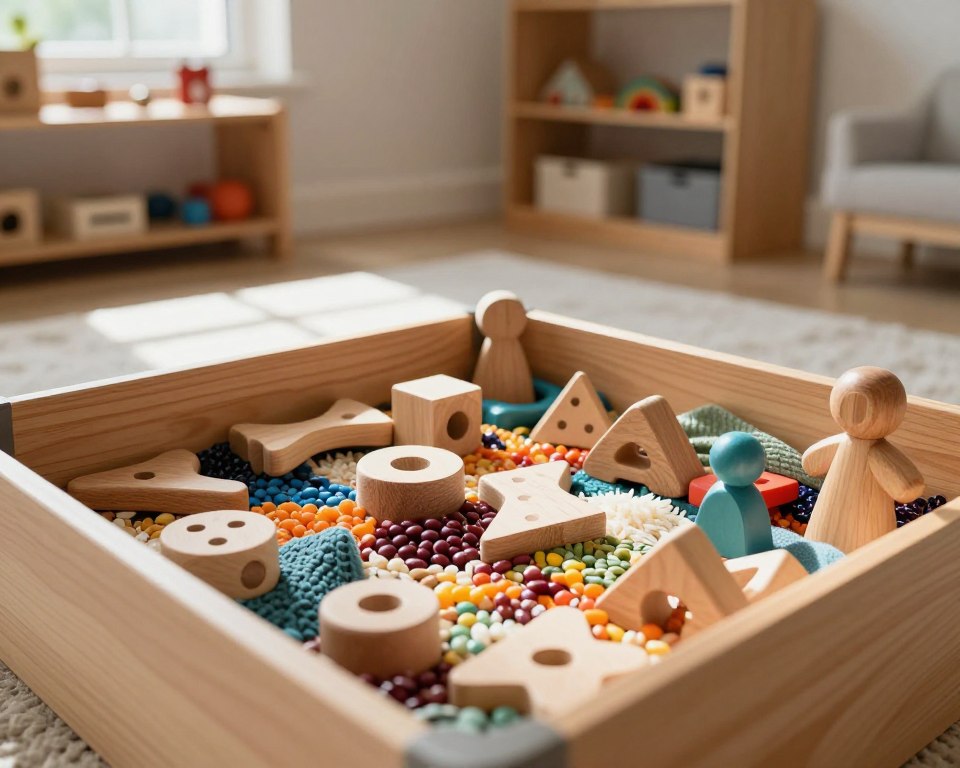 How to Use Wooden Toys in Sensory Bins